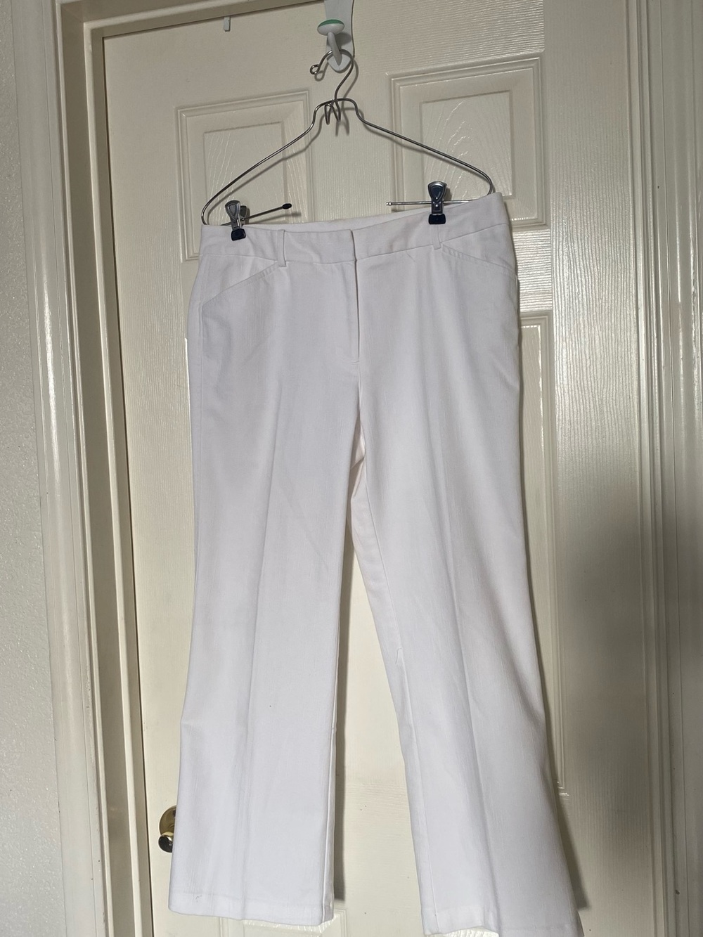 Worthington White Boot-Cut Pants with Subtle Flare